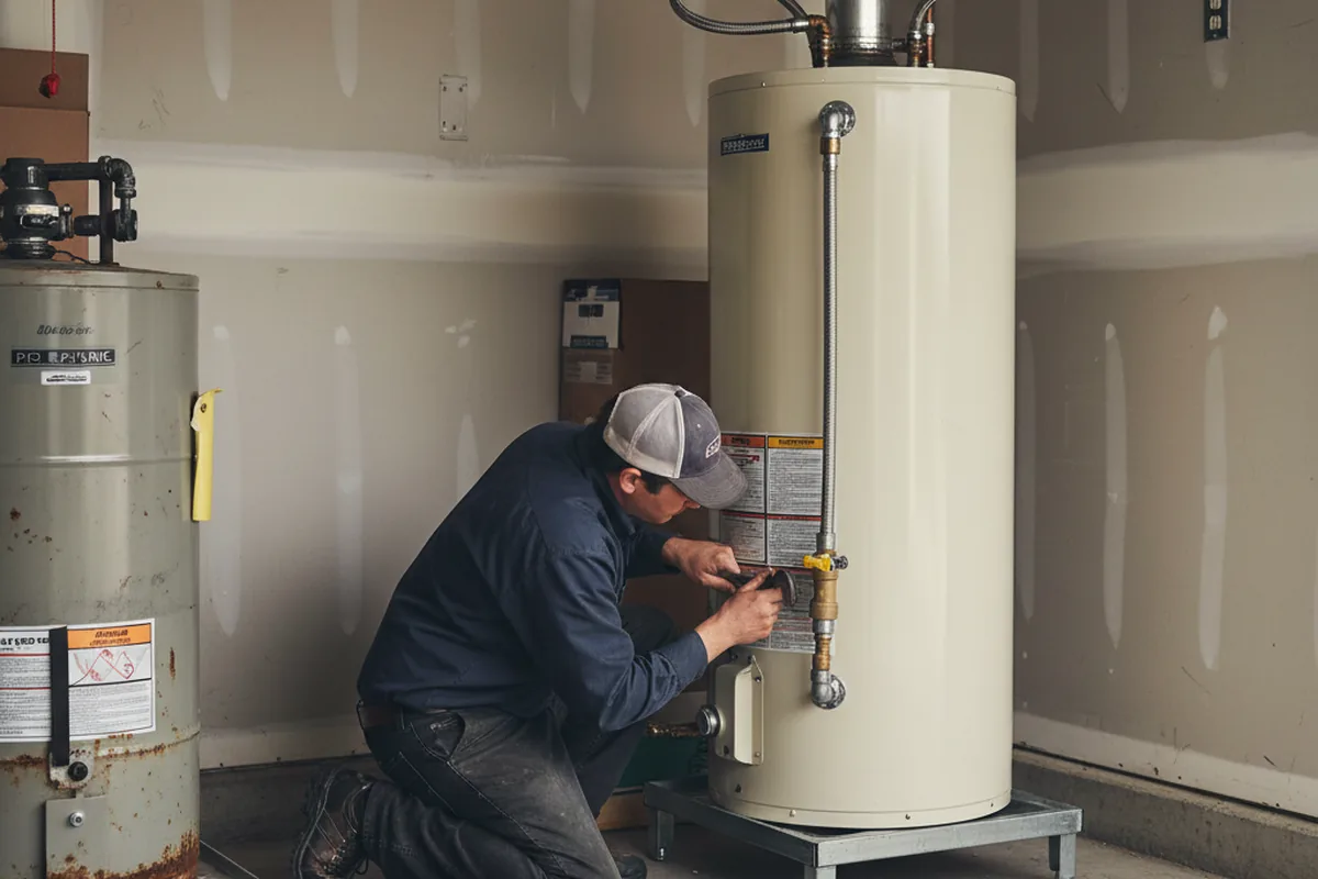 Water heater and shutoff valve replacement in Catawba